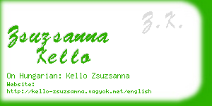 zsuzsanna kello business card